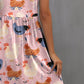 Printed Round Neck Sleeveless Dress