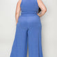 Ribbed Tank and Wide Leg Pants Set