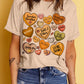 Heart Graphic Round Neck Short Sleeve T-Shirt