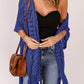 Openwork Open Front Cardigan with Fringes