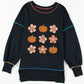 Pumpkin & Flower Graphic Long Sleeve Sweatshirt