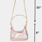 Fame Star Button Trim Hobo Handbag