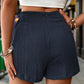 Tied Textured High Waist Shorts