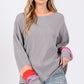 Color Block Waffle Knit T-Shirt