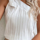 Textured Tied One Shoulder Tank