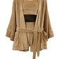 Buttery-Soft Bra, Open Front Cardigan and Shorts Set