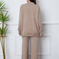 Dropped Shoulder Sweater and Long Pants Set