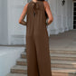 Tie Back Cutout Sleeveless Jumpsuit