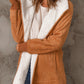 Open Front Long Sleeve Sherpa Jacket