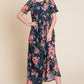 Floral Short Sleeve Maxi Dress