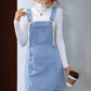 Wide Strap Denim Overall Dress