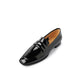 Glossy Square Toe Low Heel Loafers