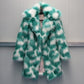 Full Size Faux Fox Fur  Mid Long Trench Coat