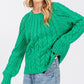 Cable-Knit Long Sleeve Sweater