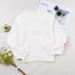 Crochet Flower Round Neck Long Sleeve Sweater