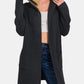 Hooded Open Front Sweater Cardigan