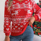 Christmas Element Round Neck Long Sleeve Sweater