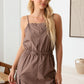 Adjustable Strap Waist Drawstring Cargo Midi Dress