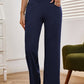 High Waist Wide Leg Pants with Pockets