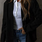 Button Up Long Sleeve Blazer