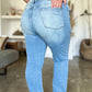 Judy Blue Distressed Straight Jeans with Patch Pockets