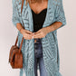 Openwork Open Front Cardigan with Fringes