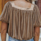 Square Neck Puff Sleeve Top