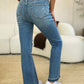 Judy Blue Mid Rise Destroyed Hem Distressed Jeans