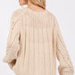 Cable-Knit Long Sleeve Sweater