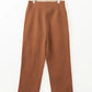 Decorative Button Straight Leg Pants