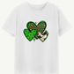 Heart Round Neck Short Sleeve T-Shirt