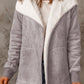 Open Front Long Sleeve Sherpa Jacket