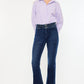 Kancan High Rise Double Waistband Flare Jeans