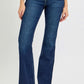 RISEN High Rise Flare Jeans with Pockets