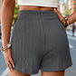 Tied Textured High Waist Shorts