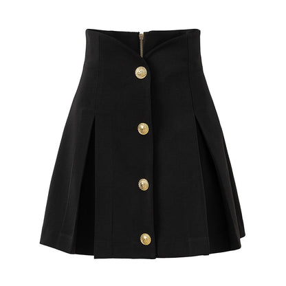 High Waisted Pleated Mini Skirt