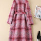 Plaid Long Sleeve Single-Breasted Coat