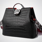 Embossed Crocodile Pattern PU Leather Handbag