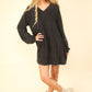 Mineral Washed Oversized A-Line Mini Dress