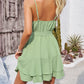 Ruffled Layered Surplice Mini Cami Dress