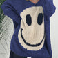 Smiling Face V-Neck Long Sleeve Sweater