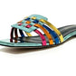 Colorful Woven Open Toe Slippers