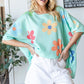 Floral Waffle Oversize T-Shirt