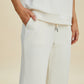 Pearl Detail Round Neck Top and Pants Set