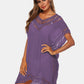 Cutout V-Neck Short Sleeve Cover-Up