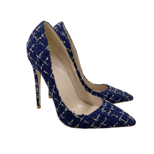 Plaid Pointed Toe Stiletto Pumps