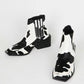 Cow Print Square Toe Chelsea Boots