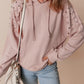 Rivet Drawstring Long Sleeve Hoodie