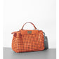 PU Woven Hollow Out Shoulder Handbag