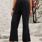 Elastic Waist Wide Leg Pants